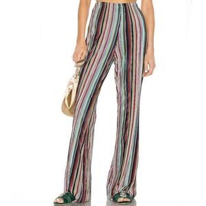 Camila Coelho Jaggar Multicolor Striped Flare Pants – Size L